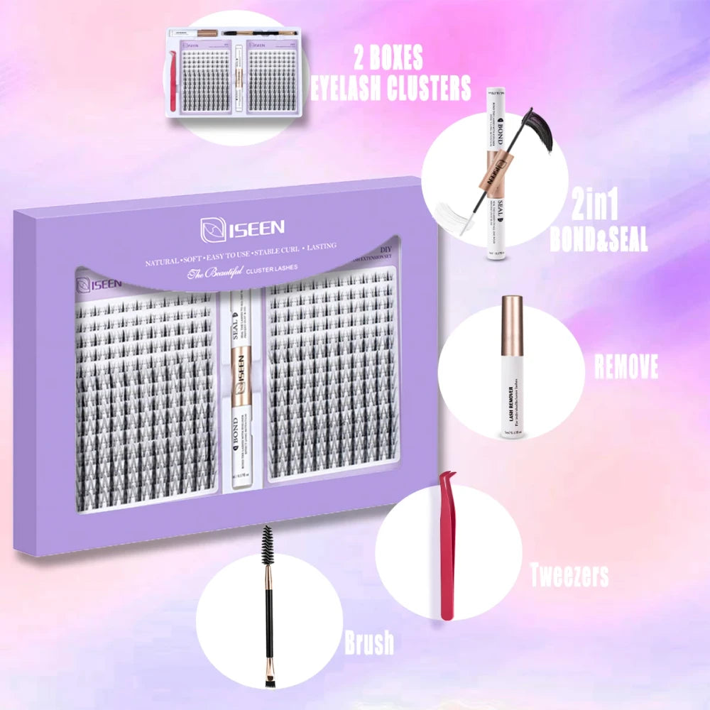 ISEEN DIY Cluster Eyelash Kit