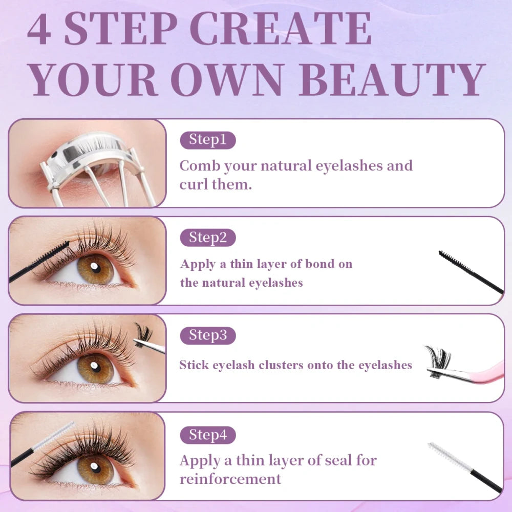ISEEN DIY Cluster Eyelash Kit
